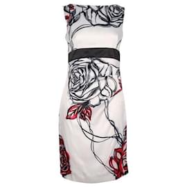 Autre Marque-CONTEMPORARY DESIGNER Sleeveless Dress with Rose Pattern-Other