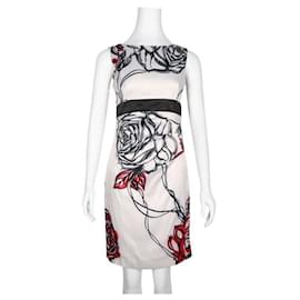 Autre Marque-CONTEMPORARY DESIGNER Sleeveless Dress with Rose Pattern-Other