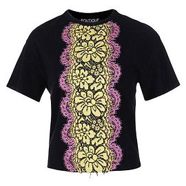 MOSCHINO BOUTIQUE Camiseta Moschino con panel de encaje Negro