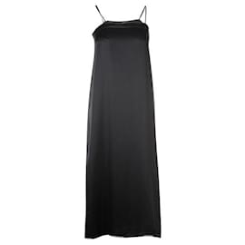 Autre Marque-CONTEMPORARY DESIGNER Tube Black Silk Dress-Black