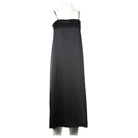 Autre Marque-CONTEMPORARY DESIGNER Tube Black Silk Dress-Black