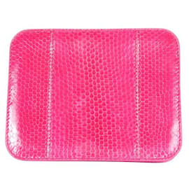 Autre Marque-Capa para passaporte Python rosa do DESIGNER CONTEMPORÂNEO-Rosa