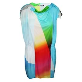 Issey Miyake-ISSEY MIYAKE Colorful Draped Loose Fitting Dress-Multiple colors