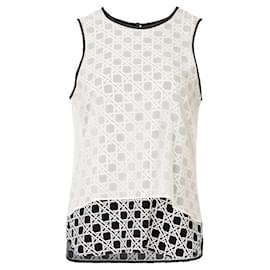 Autre Marque-CONTEMPORARY DESIGNER Printed lined Layer Sleeveless Blouse-Multiple colors