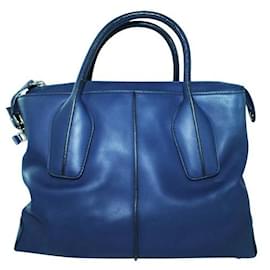 Tod's-TOD'S D-Cube Small Shopping Bag-Blue