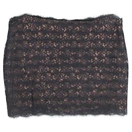 Autre Marque-CONTEMPORARY DESIGNER Lace Mini Skirt-Black