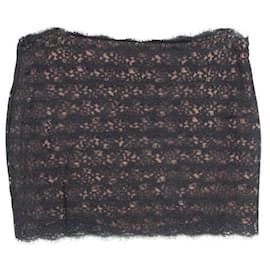 Autre Marque-CONTEMPORARY DESIGNER Lace Mini Skirt-Black