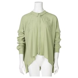 Autre Marque-DISEÑADOR CONTEMPORÁNEO Camisa con estampado verde pastel-Verde