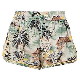 Shorts de cordão com estampa tropical Zimmermann Multicor