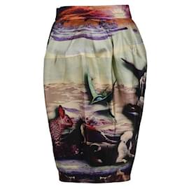 Autre Marque-Contemporary Designer Multicolor Digital Print Pencil Skirt-Multiple colors