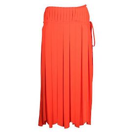 Falda plisada naranja brillante de Lanvin Naranja