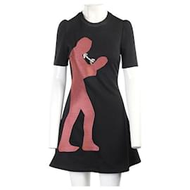 Autre Marque-CONTEMPORARY DESIGNER Human Embellished Dress-Black