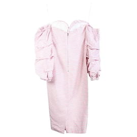 Autre Marque-ZEITGENÖSSISCHES DESIGNER-Kleid mit Streifen und Cut-Outs-Pink