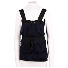 Lanvin-Top com babado azul LANVIN-Azul