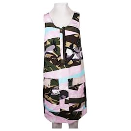 Kenzo-KENZO – Jeanskleid mit mehrfarbigem Military-Print-Mehrfarben