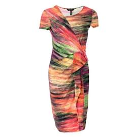 Autre Marque-ZEITGENÖSSISCHES DESIGNER-Kleid in mehreren Farben mit Pinselstrichen-Mehrfarben