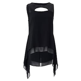Autre Marque-CONTEMPORARY DESIGNER Sequin Embellished Neckline Top-Black