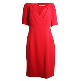 Autre Marque-CONTEMPORARY DESIGNER Long Dress Red V Neck-Red