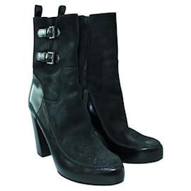 Tod's-TOD'S Black Suede Boots-Black