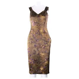 Michael Kors-Michael Kors Wool Fitted Midi Dress-Brown