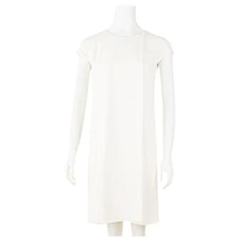 Autre Marque-Vestido recto blanco con paneles de diseñador contemporáneo-Blanco