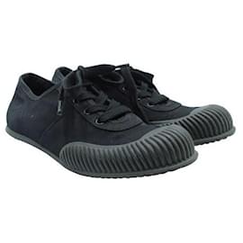 Prada-Prada Black Lace Up Sneakers-Black