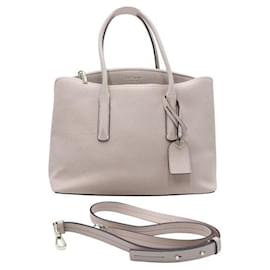 Autre Marque-Contemporary Designer Pale Pink Leather Tote Bag-Other