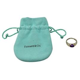 Tiffany & Co-Tiffany & Co plata, Anillo de Oro Amarillo con Amatista-Plata