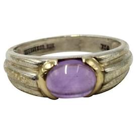 Tiffany & Co-Tiffany & Co silver, Yellow Gold Ring with Amethyst-Silvery