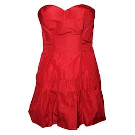 Miu Miu-Miu Miu Miu Miu Red Strapless Mini Dress-Red