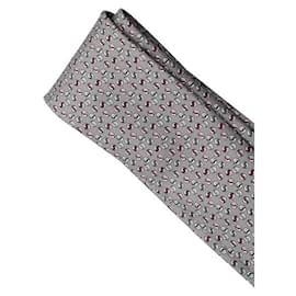 Hermès-HERMÈS Light Grey With Circle Pattern-Grey