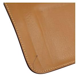 Hermès-Hermes Brown Clemence Leather Dogon Duo Wallet-Brown