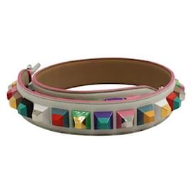 Fendi-Fendi Bracelet de sac en cuir clouté coloré-Multicolore
