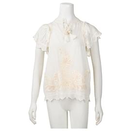 Roseanna-Sea Embroidery Bohemian Top-White