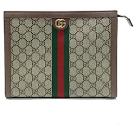 Gucci-Gucci  Ophidia Clutch (625549)-Brown,Multiple colors,Beige,Other