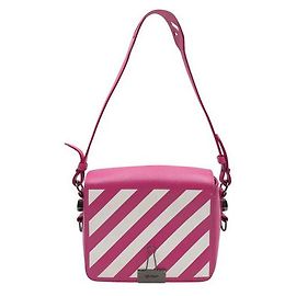 Off White Bolsa transversal rosa e branca esbranquiçada Rosa