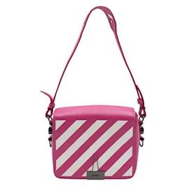 Off White-Off-White Pink And White Cross Body Bag-Pink