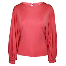 Emilio Pucci-Emilio Pucci Coral Silk Blouse With Opening at the Back-Coral