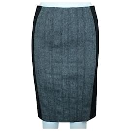 Autre Marque-CONTEMPORARY DESIGNER Grey Woolen Skirt-Grey