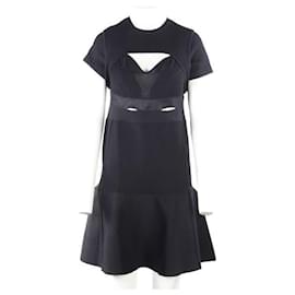 Valentino-VALENTINO Cut Out Flare Dress-Black