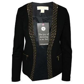 MICHAEL MICHAEL KORS Black Blazer with Golden Studs Black
