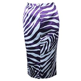 Dolce & Gabbana-DOLCE & GABBANA Blue And Purple Zebra Skirt-Other