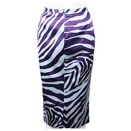 Dolce & Gabbana-DOLCE & GABBANA Blue And Purple Zebra Skirt-Other