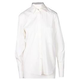 Hermès-HERMÈS Camisa Blanco Roto-Crudo