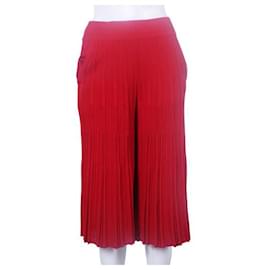 Sonia Rykiel-SONIA RYKIEL Pantalon large plissé rouge-Rouge