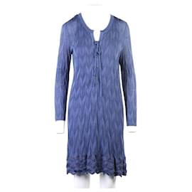 Missoni-MISSONI knitted dress-Navy blue