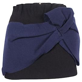 Miu Miu-MIU MIU Wool Mini Skirt-Black