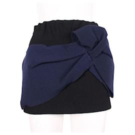 Miu Miu-MIU MIU Wool Mini Skirt-Black