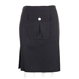 Céline-CELINE Pocket Skirt-Black