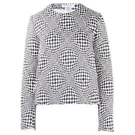 JW Anderson-J.W. ANDERSON Top in maglione con stampa geometrica-Nero